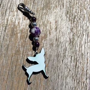 Chihuahua silhouette zipper pull
